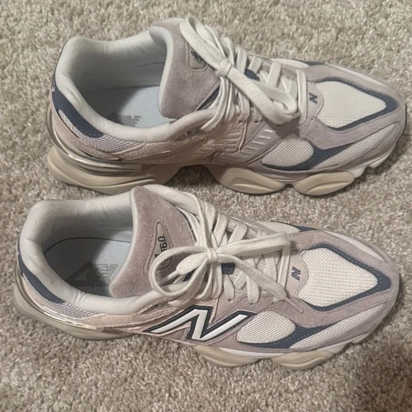 New Balance Beige and Gray Sneakers - Picture 3 of 13
